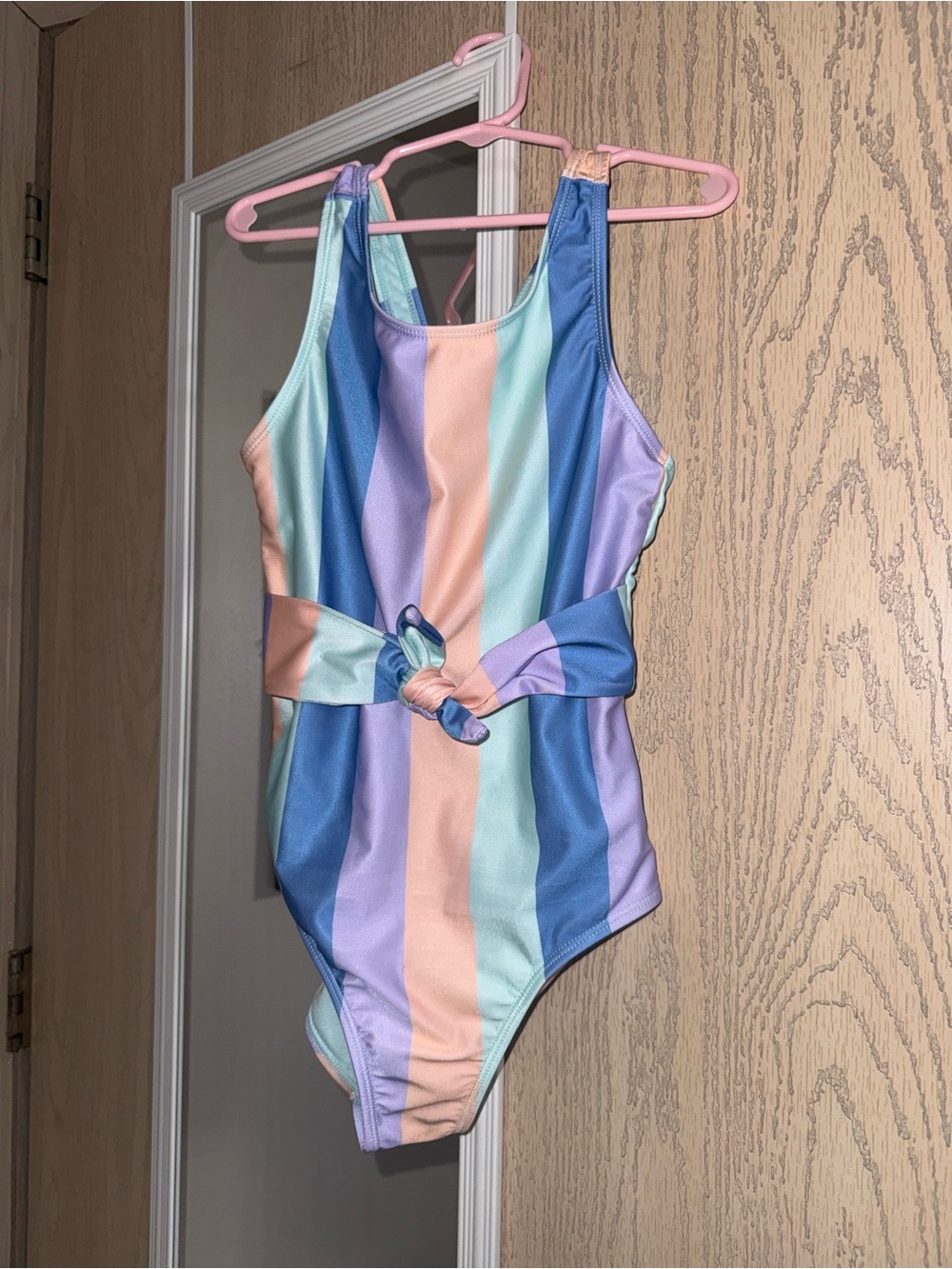 Girl’s Striped One-Piece Swimsuit